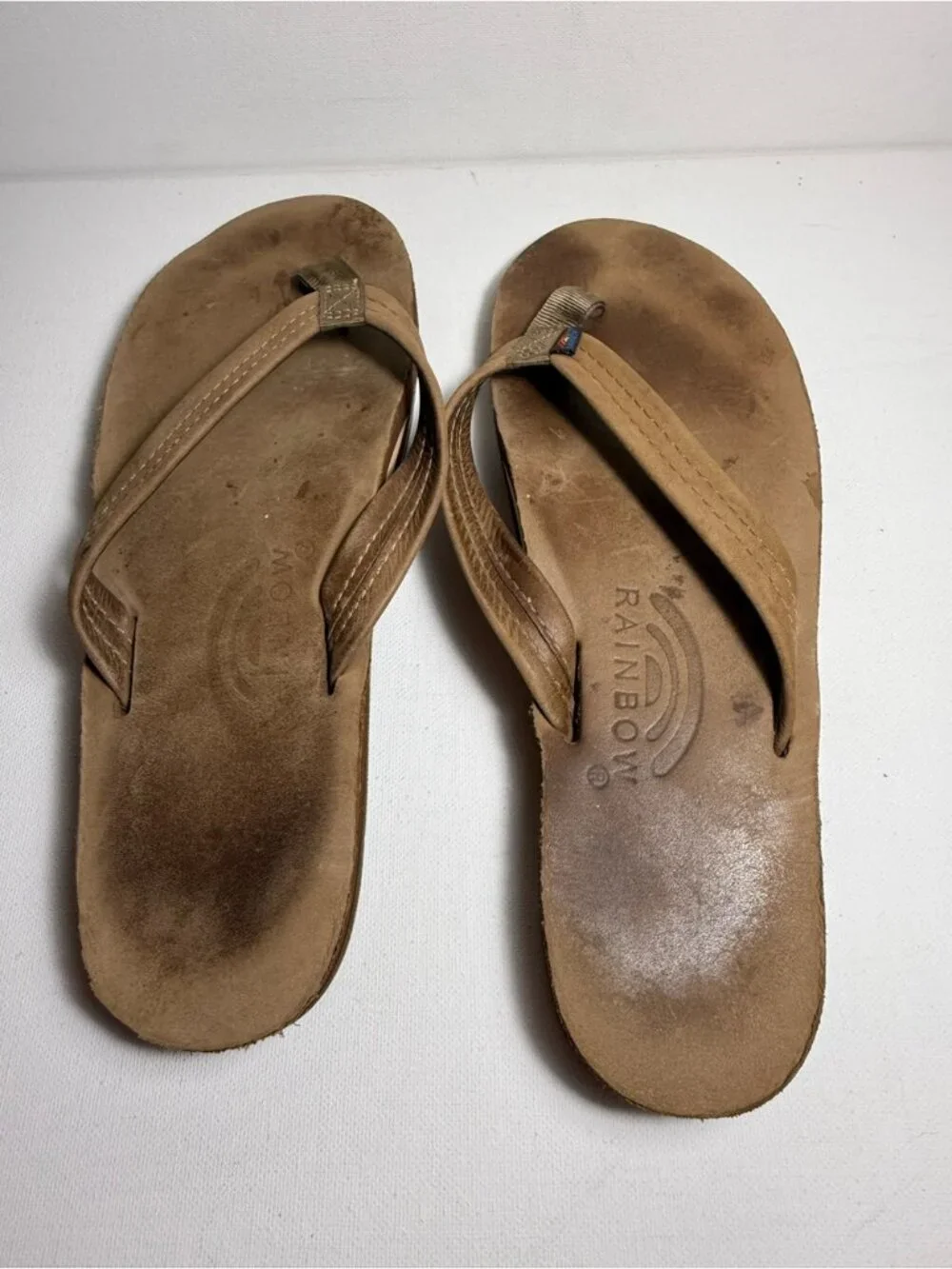 RAINBOW Premier Leather Womens Flip Flops Sz Medium